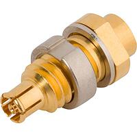 Amphenol SV Microwave 3221-40011 ຕົວເຊື່ອມສາຍສະເພາະ SMPM F Bulkhead Conn ສຳລັບສາຍ .047