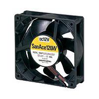 Sanyo Denki 9WP1224H102 ພັນລະຫັດ Axial DC Axial Fan, 120x120x38mm, 24VDC, Splash Proof, IP68 Rated