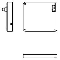 Eagle Plastic Devices 12PH341-IP5-GR ຖານຖ້ວມແບດເຕີຣີ ກັນນ້ຳ IP65 4XAA ມີຝາປົກປ້ອງ ແລະ ສະຫນັບສະຫນູນ SW