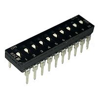 CTS Electronic Components 209-10LPSD ສະຫນັບ DIP ຜ່ານຮູ, DIP SWITCH ທອງ, 10-ຂາ, ຕົວກະທົບຮູບແບບຕ່ຳ, ການປິດທ້າຍ, ແບບຂາສົງກົງ, ບ່ອງບັນຈຸ TUBE