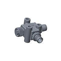 Amphenol LTW TA-A08M-A08F-A08M-01 ຕົວເຊື່ອມຕໍ່ມີຮູບວົງມົດ T-Adapter Circular Metric Connector, T Adaptor, ທອງແດງ, A Coding, 2A, 08 ພິນ, (ສ່ວນທ້າຍ 1) ຜູ້ຊາຍ ຜູ້ຊາຍ, (ສ່ວນທ້າຍ 2) ຜູ້ຍິງ ຜູ້ຍິງ, (ສ່ວນທ້າຍ 3) ຜູ້ຊາຍ ຜູ້ຊາຍ, ການດັບສະບັບດ້ວຍການສະກັດ, IP68 ມີການຕິດຕໍ່