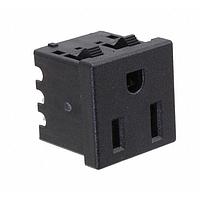 Adam Tech NEMA-5-3-HW ປະຕູຮັບ RECEPTACLE, PANEL SNAP, HORIZONT
