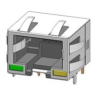 Amphenol Commercial Products RJE7318800401 ມອດຈູ່ນແບບມົດູລາ 1 ພອດ 8P8C ມີແທບປ້ອງກັນ