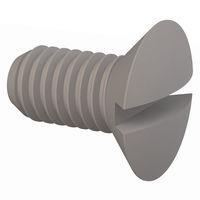 Essentra Components 50M060100L012 ສະກຣູຫຼັກສອງມຸມມີລູກສອງຊ່ອງ 90 Slotted CSK Screw, M6 X 1 Thread, 12mm Lg
