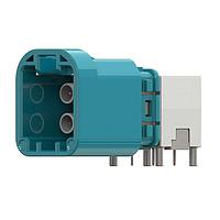 Yamaichi Electronics Y-MFC-4PT-C-VL-REDC ຕົວເຊື່ອມຕໍ່ລົດຍນຕະຫລາດ 2x2 Mini FAKRA Connector, R/A, Key C