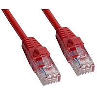Amphenol Cables on Demand MP-5XRJ45UNNR-001 Cat 5e CAT 5E UTP XOVER RJ45 ແດງ 1'