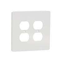 Square D SQWS422012WH ກະແຈປົກຄຸມ 2 G MID+ 2 DUPLEX OUTLET WALL PLT WH
