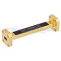 Fairview SMF-28S001-03 WR-28 Waveguide Section 3 Inch Length Straight Using UG-599/U Flange With a 26.5 GHz to 40 GHz Frequency Range in Instrumentation Grade