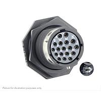 Eaton Souriau-Sunbank UTGX714D18S32 ຮັບກະປ່ອງ Jam nut receptacle ແລະກຣິບຢືນຢັນ, ບໍ່ມີຫົວຫັວກັບ, ມີ 18 ຕິດຕໍ່ PCB ຍິງ, IP68/69K ໃນສະພາບບໍ່ໄດ້ຕິດກັນ