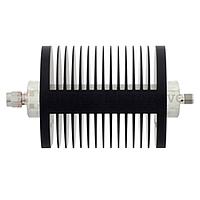 Fairview SA8SMSF25W-50  50 dB Fixed Attenuator SMA Male To SMA Female Up To 6 GHz Rated To 25 Watts With Black Aluminum Heatsink Body