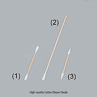 SciLab SL.Swa3123 Swab, ຝ້າຍ/ເລືອກ-Ø4.0mm, ມືຈັບໄມ້-75mm