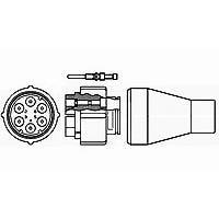AMP Connectors - TE Connectivity 863022-1 ຕົວເຊື່ອມມາດຕະຖານຮູບວົງມົນ PLUG ASS'Y, 4 PIN
