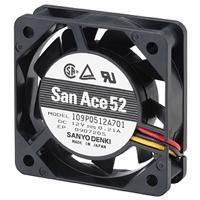 Sanyo Denki 109P0512M702 ພັງລົມ Axial DC Axial, 52x52x15mm, 12VDC