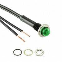 VCC 75R-2212 ໂຄມຕິດຕັ້ງບົດສະແດງແຜງ PMI RND .375" Neon 125V ສາຍສີຂຽວ Ni