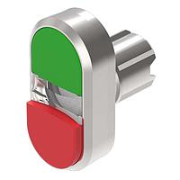 EAO 45-2J31.25T0.000 Dual Button Double pushbutton actuator green-red lenses level with/raised above front ring momentary front/housing metal