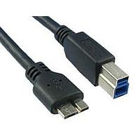 Qualtek Electronics 3023033-03M USB 3.0 USB 3.0 MICRO AB-B 30/30/24 3M BLK