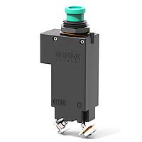 E-T-A Circuit Breakers 9510-G213-J1F0-B2R2B9-S1 ສະຫນຸກສະຫນອງສະຫນອງ Simulator Switch Min Ord Qty 10. ສະຫນອງສະຫນອງ Single pole, miniaturised aircraft simulator switch ທີ່ມີເວລາການຕົກລົງທາງວິສັດທີ່ລົດລົງຢ່າງລົດລົງ. Blade, screw and wire wrap terminals. Aircraft style threadneck and push/pull button with white trip indicator ring. Current rating marked on