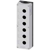 SIEMENS 3SU18060AA000AB1 ກອງປົກກັນ ENC ເປັນເຄື່ອງພລາສຕິກ, ສີເທົາດ້ານບວກ, 6 ຮອລ, 22MM, ວ່າງ