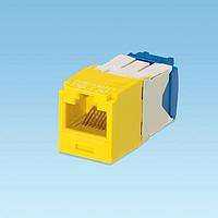 Panduit CJ6X88TGYL-C ຕູ້ເຊື່ອມຕໍ່ແບບມົດູລ / ຕູ້ເຊື່ອມຕໍ່ Ethernet Mini-Com Module, Cat 6A, UTP, 8 pos 8 wi