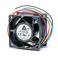 Delta Electronics, Inc. THB0648BE ພັງລົມ Tubeaxial, 60x38mm, 48VDC, 68.6CFM, 16.32W, Ball, 4Leads, ເຄື່ອງຈັບລອດໂຣເຕີ, Tach/PWM