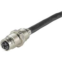 HARTING 21330800850015 ເສັ້ນສາຍເຊນເຊີ / ເສັ້ນສາຍອັກຕູເວີ M12 X-code Single Ended Cable Assembly, 8pin, female Panel Feed Through, (4x2xAWG26/7) Cat7a, PUR ເຫຼືອງ, 1.5m