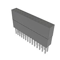 Samtec ESQ-114-34-L-D ລູກບວກສໍເຄດສະຕຣິບສູງ, 0.100" ຊີ້ນ