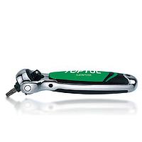 TOPTUL CJOM1216 Stubby Swivel-Head Ratchet with Bit Drives