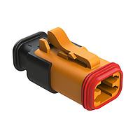 Amphenol SINE Systems AT06-4S-SR02ORG ປລັກ 4 ຕຳແໜ່ງ, ປລັກ, ປຸ່ມຕິດ, SR02 ການປົກປ້ອງການຍືດ (ການປິດສະຫຼາດຂະໜາດຫຼຸດ), ຕົວເຄື່ອງສີສົ່ງ