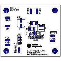 Maxim Integrated MAX17542GTBEVKIT# ອຸປະກອນຄວບຄຸມແຮງໂຕລະສະ - ອຸປະກອນຄວບຄຸມສະຫວັດດີງ Evkit ສໍາລັບ 1A, 42V, Synchronous Buck Regul