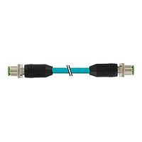 Murrelektronik 7700-48511-S4W0150 ເສັ້ນສາຍເຊນເຊີ / ເສັ້ນສາຍອັກຕູເວີ M12 ຜູ້ຊາຍ 0 / M12 ຜູ້ຊາຍ 0 8p. ປ້ອງກັນສະເຫຼີມ Ethernet, TPE 4x2x24AWG SF/UTP CAT5e bu UL/CSA, CM 1.5m