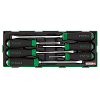 TOPTUL GTA0621 Go-Thru Slotted &amp; Phillips Screwdriver Set (6 pcs)