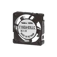 Nidec Components F16EA-03LLC ພັງລົມ DC ບໍ່ມີແບບແບຣັດ, 16 X 16 X 4mm, 3.3V DC, .012m3/min ການໄຫຼຂອງອາກາດ, 4.7 Pa ຄວາມດັນສະຖິຕິ, 3db ສຽງຮ້ອງ, 1 ແບຣິງສະລີບ