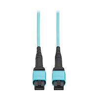 Tripp Lite N845A-02M-12TAA ສາຍເສັ້ນໃຍແຟບອບຕິກ Eaton Tripp Lite Series 100G Multimode 50/125 OM4 Fiber Optic Cable (12F MTP/MPO-PC F/F), Type-A Polarity, OFNP, Aqua, 2 m (6.6 ft.), TAA
