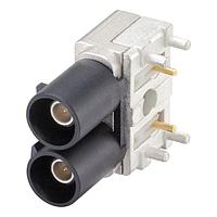 Rosenberger 59S2AA-400A5-A ຕູ້ເຊື່ອມຕໍ່ PCB FAKRA R/A Plug PCB ມີກະແປງ ສີດຳ