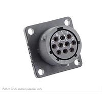 Eaton Souriau-Sunbank UTSX012E10SZ ຮັບສະຕິເຄື່ອງ Receptacles Square flange receptacle, ບໍ່ມີ backshell, ມີ 10 ຕິດຕໍ່ສົດເພື່ອຍິງ, IP68/69K ໃນສະພາບບໍ່ໄດ້ເຊື່ອມຕໍ່, keying Z