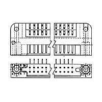 AMP Connectors - TE Connectivity 531720-8 ຮອງສະໜອງສາຍແລະຮອງສາຍສອງແຖວ ກະເປົາປິນ 80 ຕໍ່ຕຳແໜ່ງ R/A
