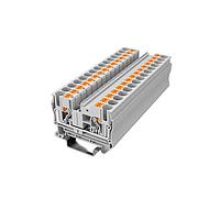 Amphenol Anytek APTS062SDGY00G ບລອກທາມິນາລ໌ລະບົບ DIN Rail APT 6mm2/1-1 ບລອກທາມິນາລ໌ຜ່ານການອອກເຂົ້າ ຊັ້ນດຽວ, 1ໃນ-1ອອກ ສີເທົາ