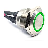 E-Switch SV4F23SS ຕ້ານການທຳລາຍ Anti-vandal, SPST, ປິດ-(ເປີດ), ຕິດຕັ້ງແຜ່ນ, ດ້ານໜ້າ, ເງິນ, IP67