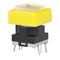 NKK Switches JB15HBPE-BE ປຸ່ມສະຫນອງສະຕິກ OFF-(ON) HI FRCE YLW LED WHT BTN YLW FRME