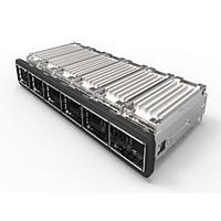 AMP Connectors - TE Connectivity 2170207-1 ການປະກອບ Heat Sink 1X6 QSFP CAGE ASSEMBLY THRU BEZEL