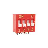 E-Switch KAS2104ET ສະຫນັບ DIP 4 ຕຳແໜ່ງ R/A PC Pin ຂະຫນາດຍາວ ທີບກັນແບບສາຍກັນນ້ຳ