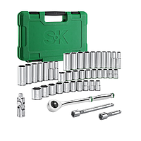 SK tools SK01357 ຊຸດເຄື່ອງມື 55 ຊິ້ນ ຂະໜາດ 3/8"