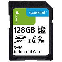 Swissbit SFSD128GL1AM1TB-E-WK-21P-STD ບັດຈຳຫຼັກອຸດສາຫະກຳ SD Card, S-56, 128 GB, 3D PSLC Flash, -25C ຫາ +85C