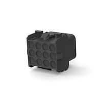 AMP Connectors - TE Connectivity 1-480709-9 ຮູງຮັບ Receptacle CAP HOUSE 12 POS ສີດຳ UL94V-2