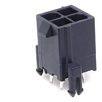Molex 172447-0004 ຮອດເດີແລະຮາກສາຍໄຟ MiniFitJr Vert Hdr w/Pegs 4Ckt GlowWire