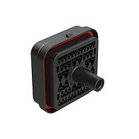 Amphenol SINE Systems ARB12-48PDR-L018 ຕົວເຊື່ອມຕໍ່ 48 ຕໍ່ຕັ້ງຕົວຮັບດ້ວຍ Flange, ການປິດກະບອກຂະໜາດຫຼຸດ, ກະບອກ Keyed D, ສີດໍາ