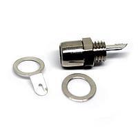 Deltron 431-0100 ປຸ່ມຕິດຕູປະສົບມືອາຊີບ Phono Panel Socket NICKEL BLACK