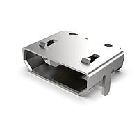 GCT (Global Connector Technology) USB3076-30-A ຕົວເຊື່ອມ Micro USB ປະເພດ B Micro B Skt, ພາຍລຸ່ມ-SMT, R/A, 30u, ບໍ່ມີ Peg, ມີເຄື່ອງຄຸມປົວ W/shell stake, ບໍ່ມີ MEF,T&R