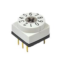 E-Switch RDTAC16R2T ສະຫນັບສະຫນູນການສະຫນອງການສະຫນອງ Rotary DIP, Hexadecimal Complement, Through Hole, Right Angle, IP67