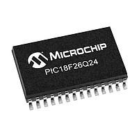 Microchip Technology PIC18F26Q24T-I/SO ມາຄຣອຄຄອນໂຕເລີ 64KB Flash, 4KB RAM, 512bytes EEPROM, MVIO, 10b ADC2, 8b DAC, ACP, Comp, PWM,